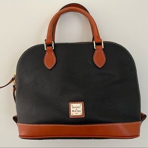 Vintage Dooney & Bourke leather zip satchel handbag